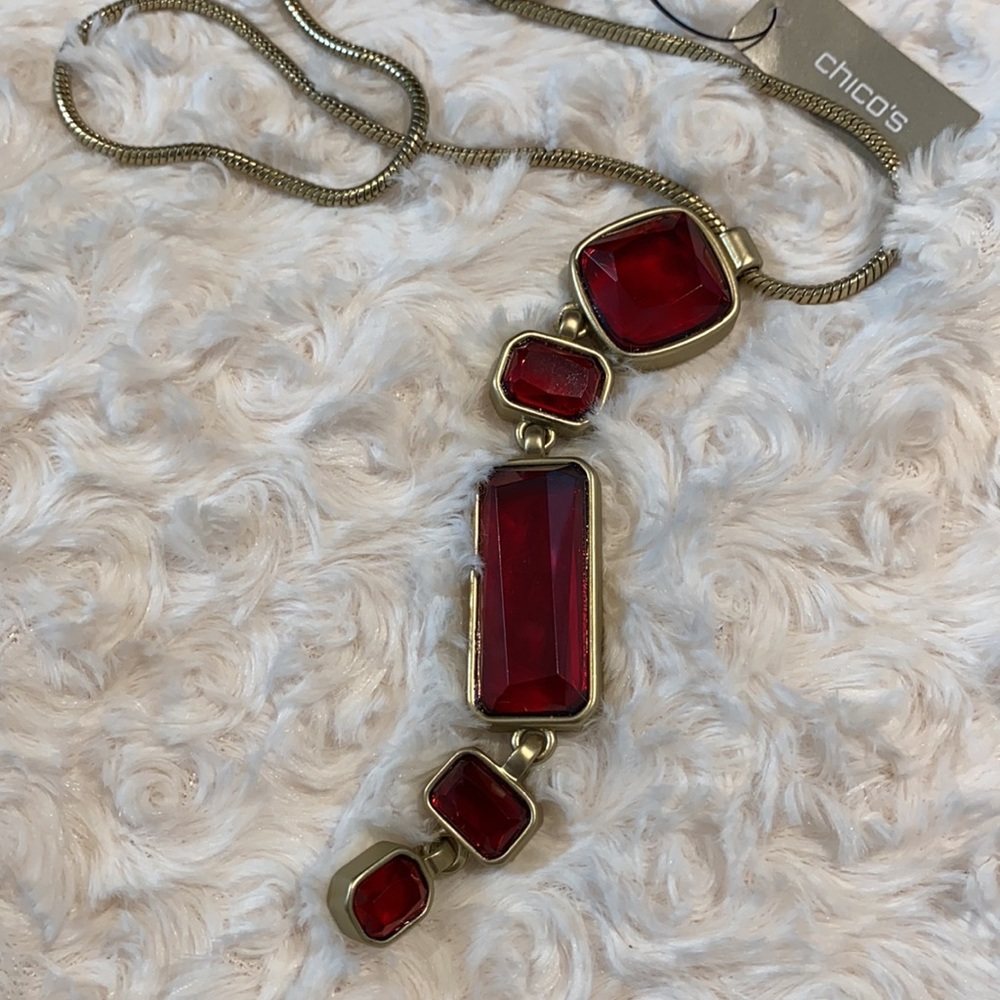 Chicos Briley Red Pendant Necklace - Picture 10 of 11
